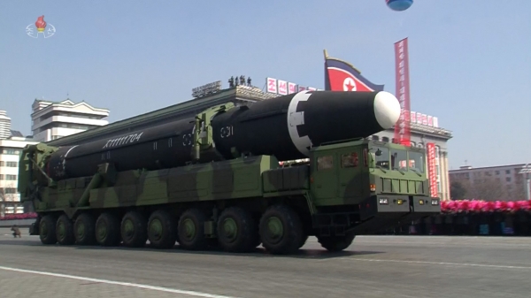 북한이 개발한 대륙간탄도미사일(ICBM)급 화성15.(사진=뉴시스)