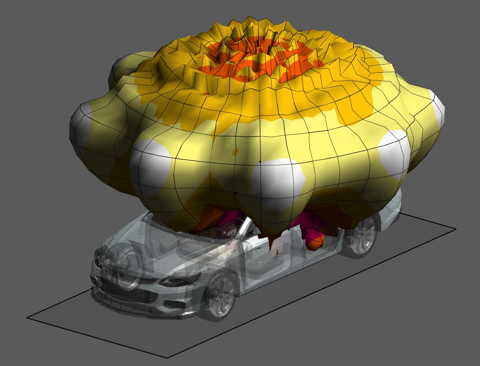 전방향성 5G 안테나가 적용된 차량의 시뮬레이션 (사진 = LS엠트론)