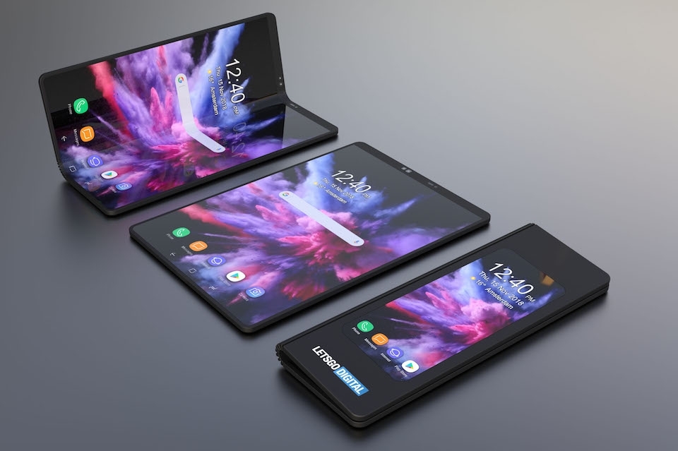 삼성 갤럭시 언팩에서 소개될 예정인 삼성 폴더블폰 갤럭시 폴드 (이미지=렛츠고디지털)