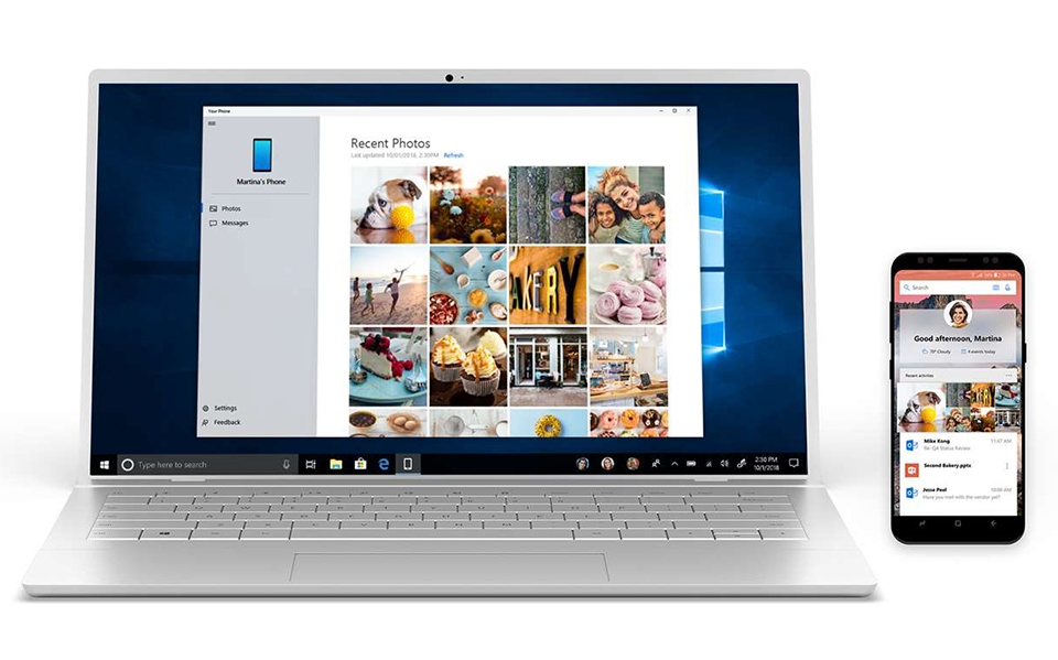  마이크로소프트의 윈도10 PC와 안드로이드폰이 쉽게 연계되는 앱, '사용자전화'가 테스트중이다 (사진=마이크로소프트)