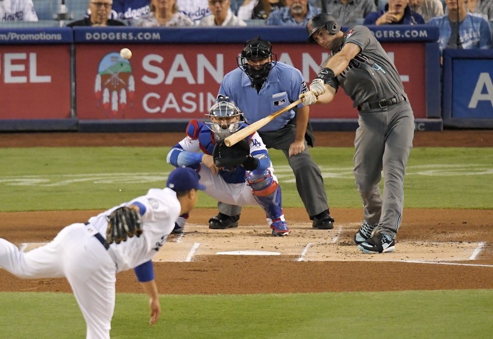 지난해 9월 골드슈미트에게 투런 홈런 허용하는 류현진 (사진=AP/뉴시스)