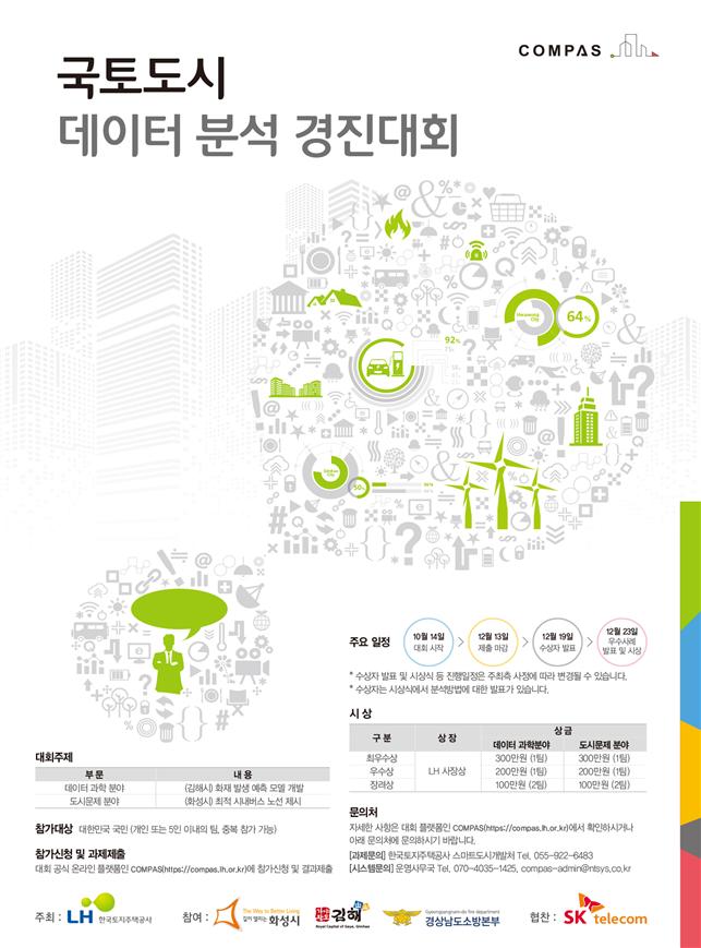 국토도시 데이터 분석 경진대회 포스터.(사진=LH)