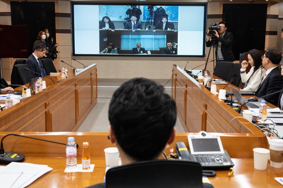 지난 3월 10일 오전 서울 외교부 청사에서 열린 제8차 한일 수출관리 정책대화 영상회의. (사진=뉴시스)
