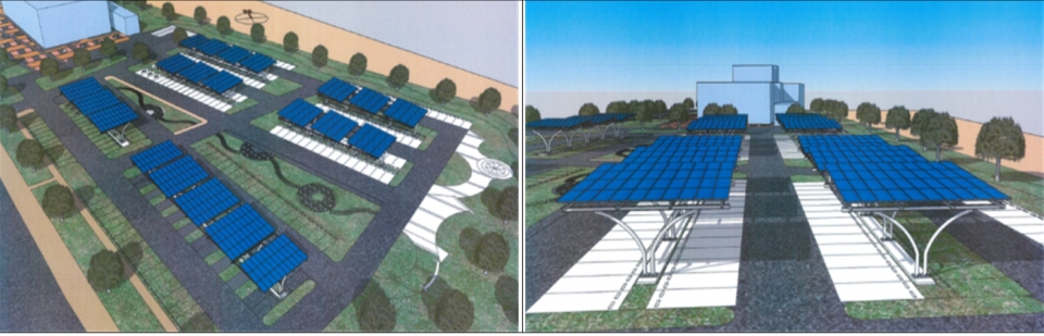 평택항 마린센터 주차장 태양광발전설비 ( 336.15kw ) 조감도 (사진=평택항만공사)