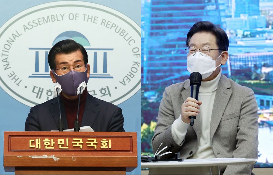 왼쪽부터 '굿바이 이재명' 저자 장영하 변호사, 이재명 더불어민주당 대선 후보. (사진=뉴시스)