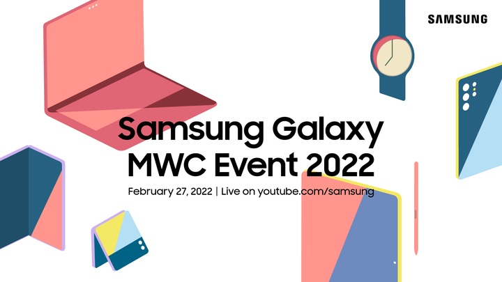 삼성전자는 오는 27일 '삼성 갤럭시 MWC 이벤트 2022'를 온라인을 통해 개최한다고 밝혔다. 사진은 삼성전자가 17일 발송한 이벤트 초대장.(사진=삼성전자)