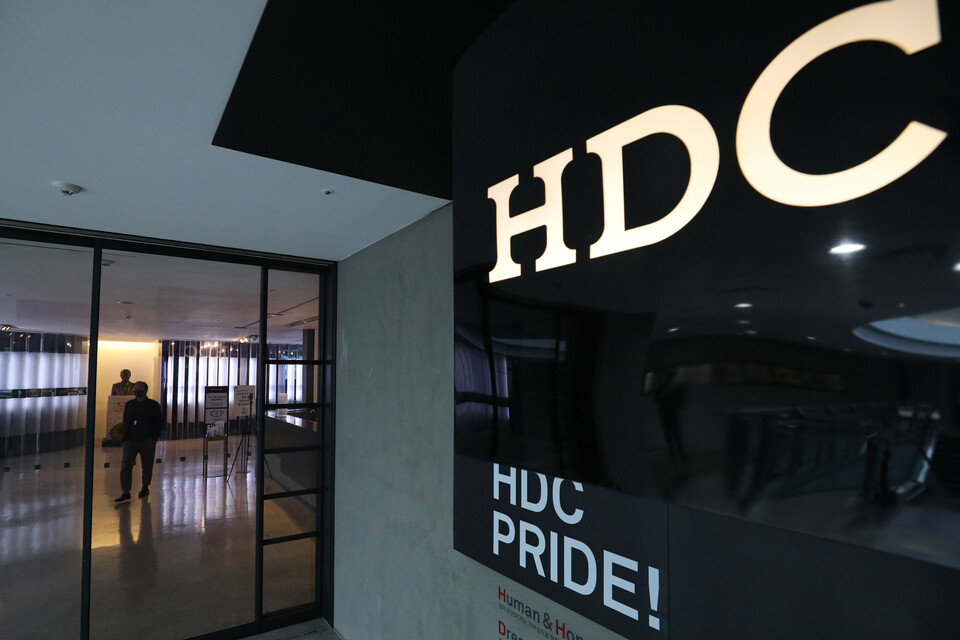 지난 3월 서울 용산구 HDC현대산업개발 본사 모습. (사진=뉴시스)