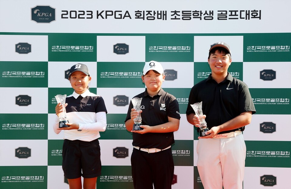부문별 우승자 이규은, 강주원, 오현수(왼쪽부터). 사진=KPGA