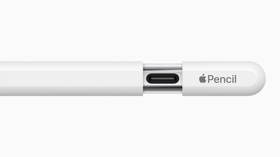 새 애플펜슬은 완벽한 정확도와 저지연, 기울기 민감도 등의 기능을 탑재했다. USB-C포트가 탑재된 모든 아이패드 모델에서 사용할 수 있다. [사진=애플]