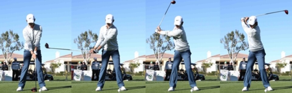 드라이버 연속 스윙. 사진=민수용 포토