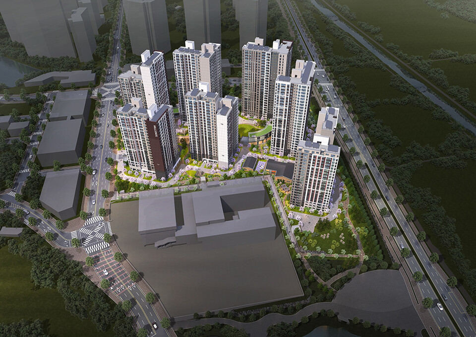 현대건설의 '힐스테이트 용인마크밸리' 조감도. [사진=현대건설]