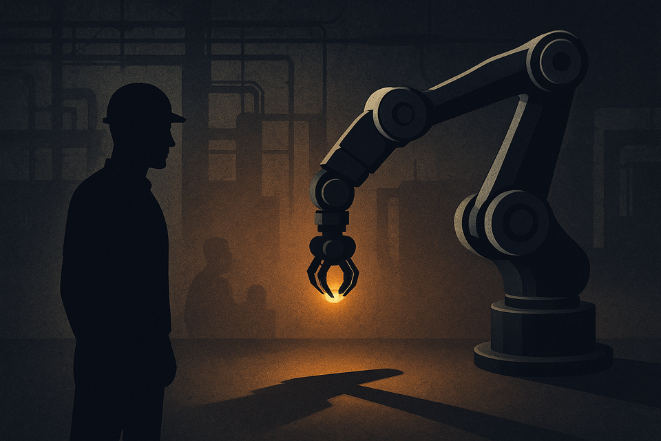  ‘다크팩토리(Dark Factory)’의 물결은 이제 한국 산업 전반으로 번지고 있다. 하지만 기술혁신의 속도만큼이나 빠르게 바뀌고 있는 것은 ‘일의 형태’와 ‘노동의 의미’다. 사람 없는 생산라인은 과연 일자리를 빼앗는가, 아니면 새로운 일을 만들어내는가 주목된다. [사진=ChatGPT]