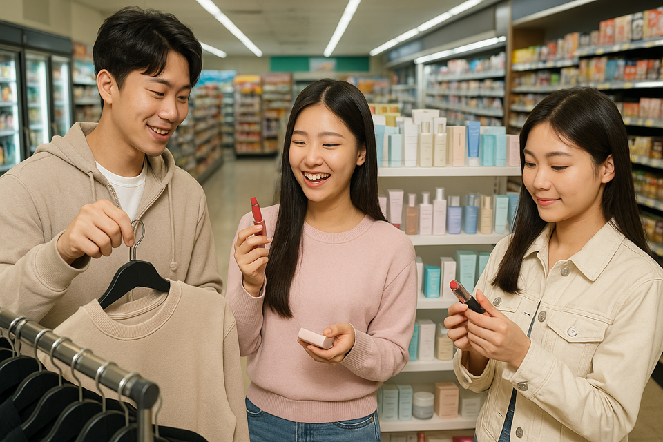 편의점 업계가 ‘패션·뷰티’ 카테고리를 차세대 성장동력으로 적극 육성하고 있다. [사진=ChatGPT]