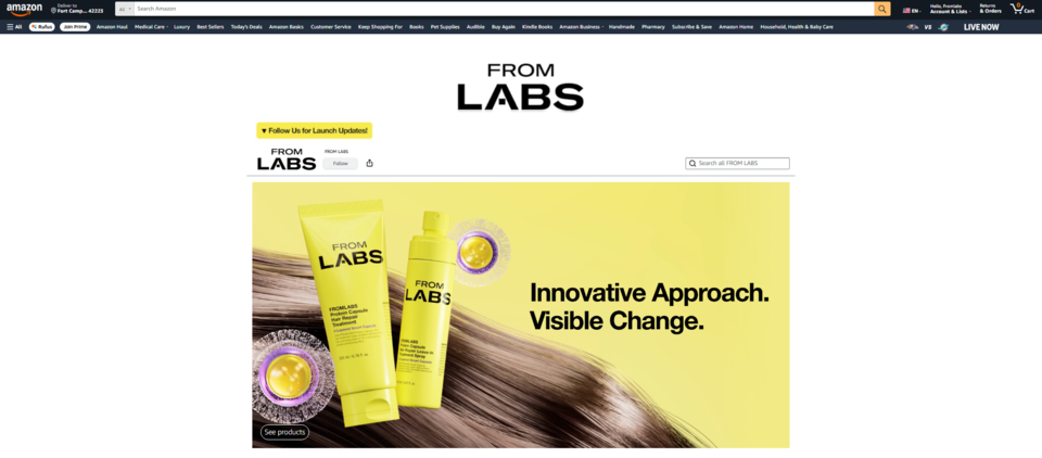 프롬랩스(FROM LABS)는 올해 아마존 프라임데이에서 주요 제품 전량 완판을 기록하며 북미 시장에서 강한 인상을 남겼다. [사진=프롬랩스]